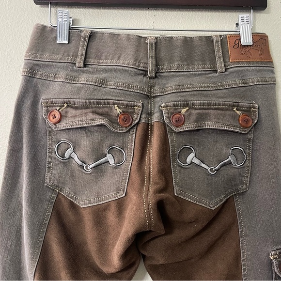 GOODE RIDER Women's Size 26 FAUX LEATHER Breech EQUESTRIAN Jeans - Picture 5 of 7